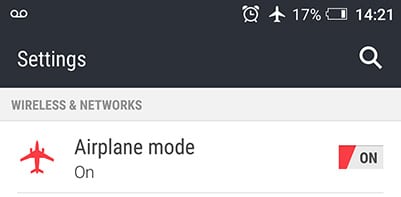 Android Airplane Mode